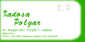 kadosa polgar business card